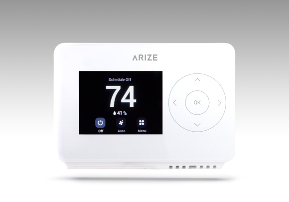 Front view of the Arize Smart Thermostat.